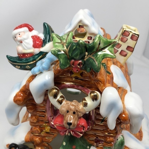 𝅺GRANDEUR Noel Lighted Christmas Holiday House Gone Fishing Collectors in box - Picture 9 of 11